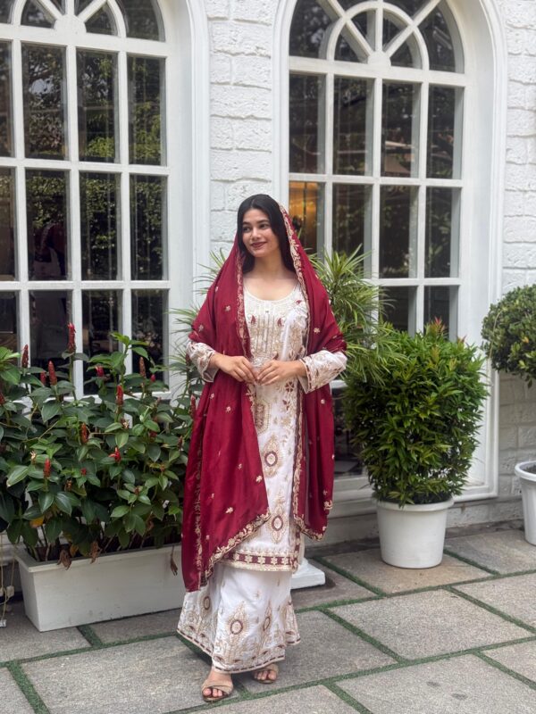 Royal Ivory Embroidered Suit Set