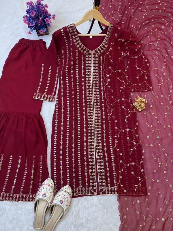 Festive Flair Sharara Pair With Dupatta - Image 3