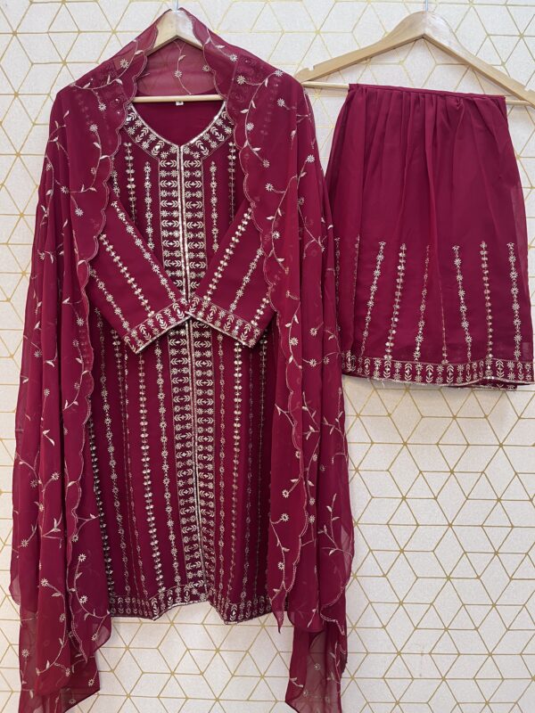Festive Flair Sharara Pair With Dupatta - Image 5