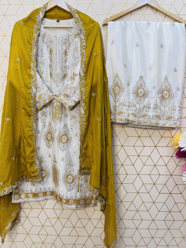 Royal Ivory Embroidered Suit Set - Image 6