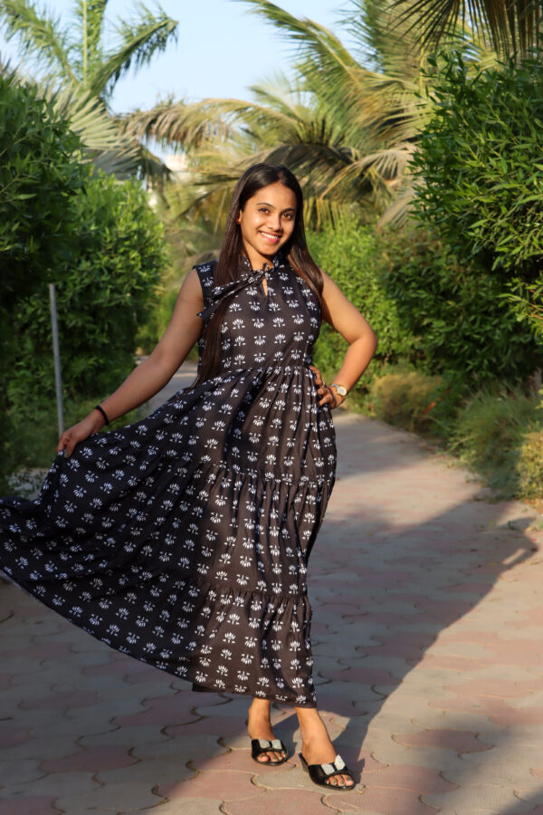 Black Lotus Dress - Image 4