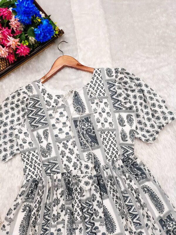 Boho Breeze Black & White Dress - Image 2