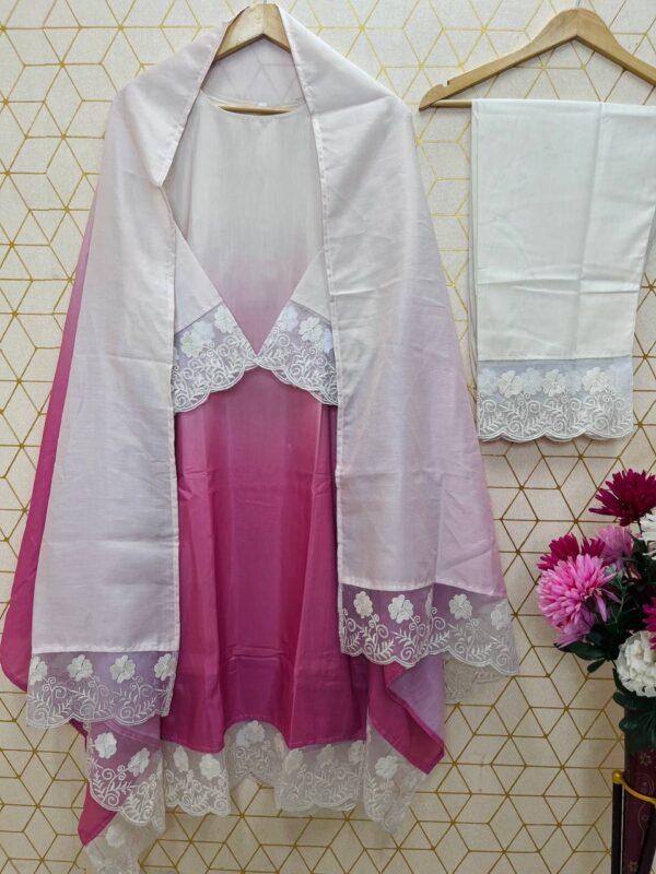 Blush Radiance – Ombre Elegance Kurta Set - Image 4