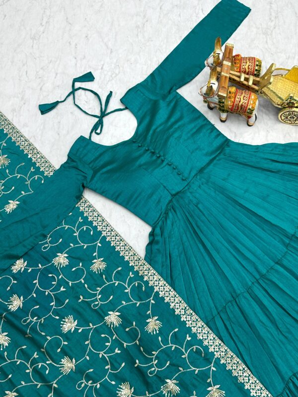 FestivaGrace Vichitra Silk Gown Set - Image 10