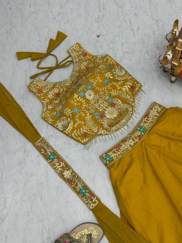 New Designer Blouse, Palazzo & Dupatta Pair - Image 5