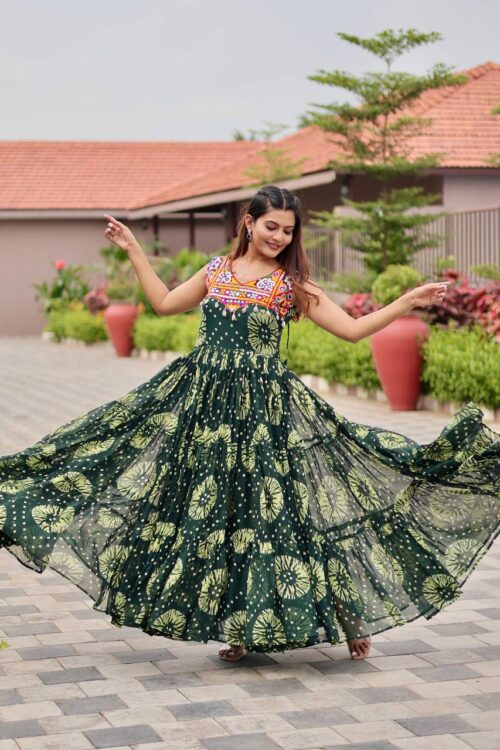 Bandhej Beauty Festive Gown
